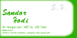 sandor hodi business card